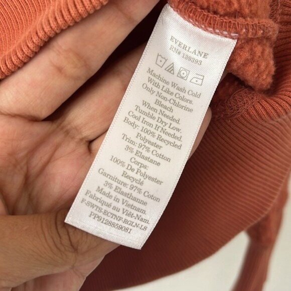 Everlane The ReNew Fleece Oversized Raglan Sweatshirt Size XXS - Picture 5 of 6